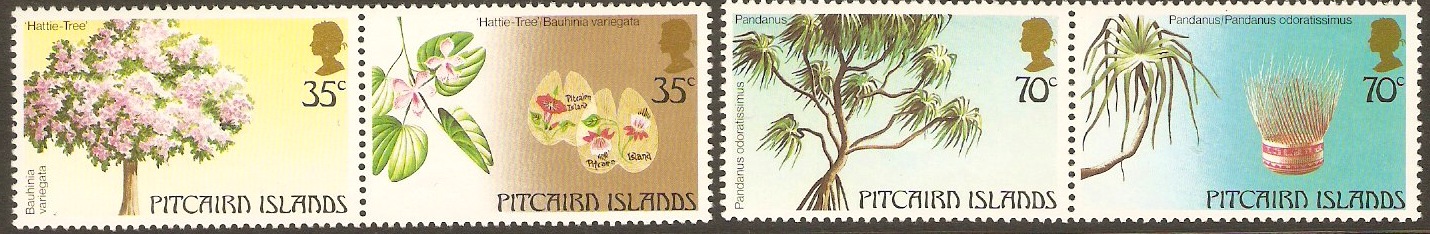 Pitcairn Islands 1983 Trees Set. SG242-SG245.
