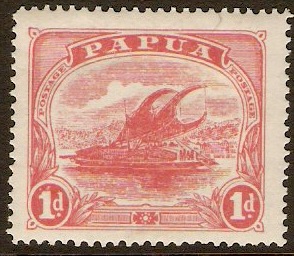 Papua 1911 1d Rose pink. SG85.