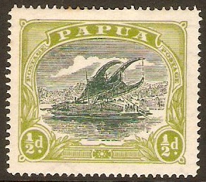 Papua 1916 d Myrtle and apple-green. SG93.