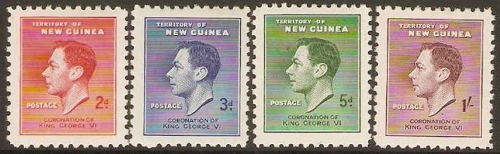 New Guinea 1937 Coronation Set. SG208-SG211.