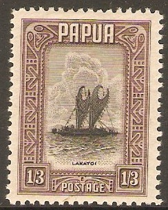 Papua 1932 1s.3d Black and dull purple. SG140.