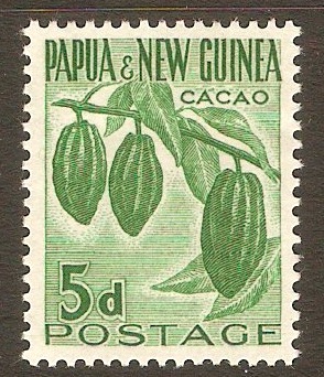 Papua New Guinea 1952 5d Green. SG19.