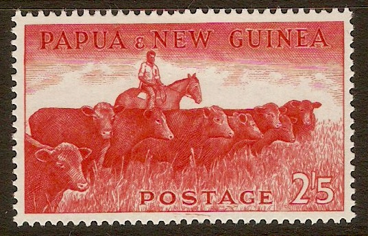 Papua New Guinea 1952 2s.5d Red. SG23.