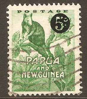 Papua New Guinea 1957 5d on d Green. SG25.