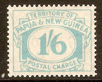 Papua New Guinea 1960 1s.6d Pale blue - Postage Due. SGD13.