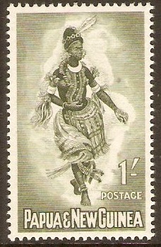 PNG 1961 1s Bronze-green. SG30.