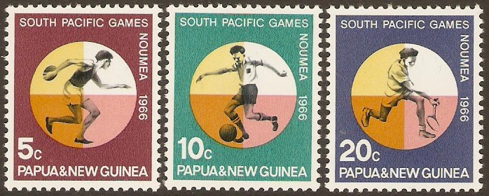 PNG 1966 South Pacific Games Set. SG97-SG99.