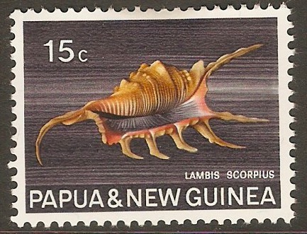 Papua New Guinea 1968 15c Sea Shells series. SG144.