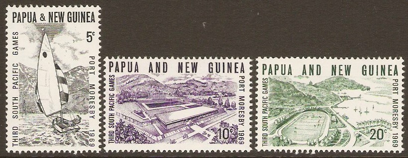 PNG 1969 South Pacific Games Set. SG156-SG158.