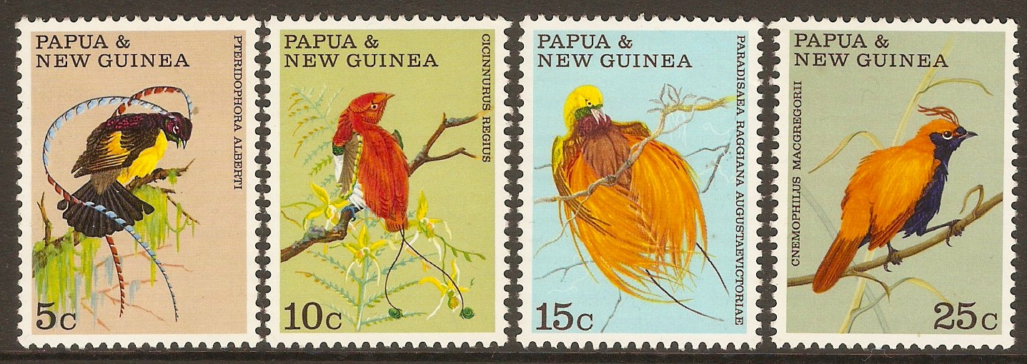 Papua New Guinea 1970 Birds of Paradise set. SG173-SG176.