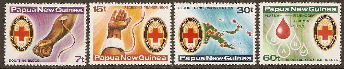 PNG 1980 Red Cross Set. SG393-SG396.