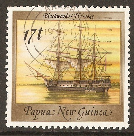 Papua New Guinea 1987 17t Ships series. SG547.