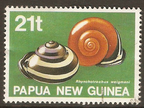 Papua New Guinea 1991 21t Land Shells series. SG632.
