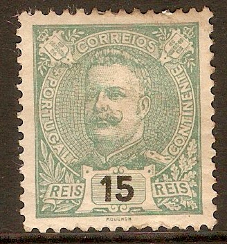 Portugal 1895 15r Green. SG345.