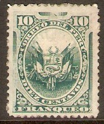 Peru 1874 10c Green. SG27.