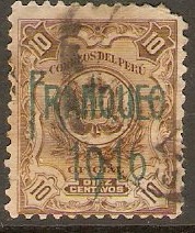 Peru 1916 10c Bistre-brown. SG400.