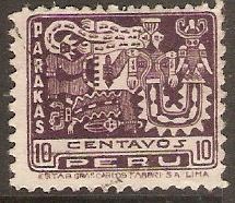 Peru 1932 10c Plum. SG512.