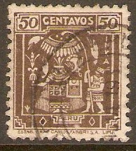 Peru 1932 50c Brown. SG514.