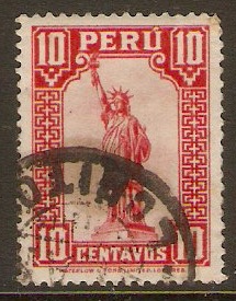 Peru 1934 10c Scarlet. SG530.