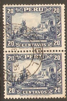 Peru 1934 20c Blue. SG541.