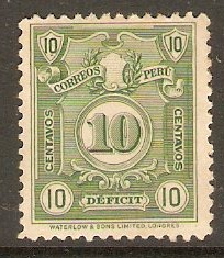 Peru 1936 10c Grey-green - Postage Due. SGD571.