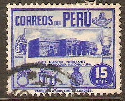 Peru 1938 15c Ultramarine. SG643.