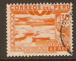 Peru 1938 30c Orange - Air series. SG654.