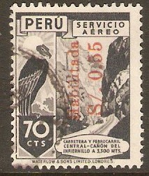 Peru 1948 55c on 70c Slate-blue. SG721.