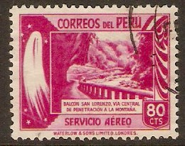Peru 1949 80c Crimson - Air series. SG737.
