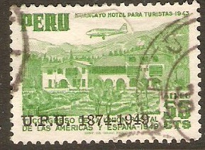 Peru 1951 55c Yellow-green. SG747.