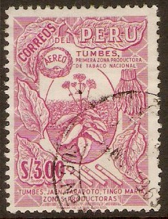 Peru 1962 3s Bright purple. SG877. - Click Image to Close