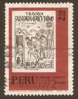 Peru 1972 2s.50 Woodcuts series. SG1136.