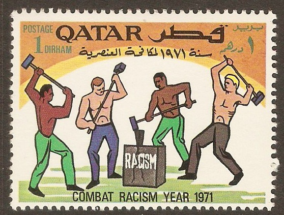 Qatar 1971 1d Racial Equality series. SG370.