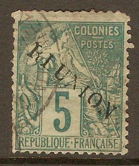Reunion 1891 5c Green on pale green. SG20A.