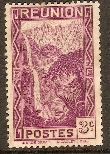 Reunion 1933 3c Purple. SG136.