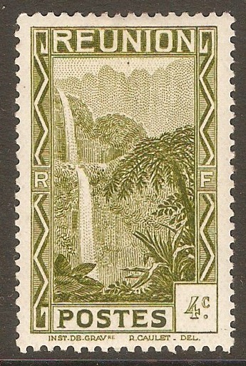 Reunion 1933 4c Olive-green. SG137.