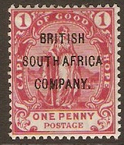 Rhodesia 1896 1d Rose-red. SG59.