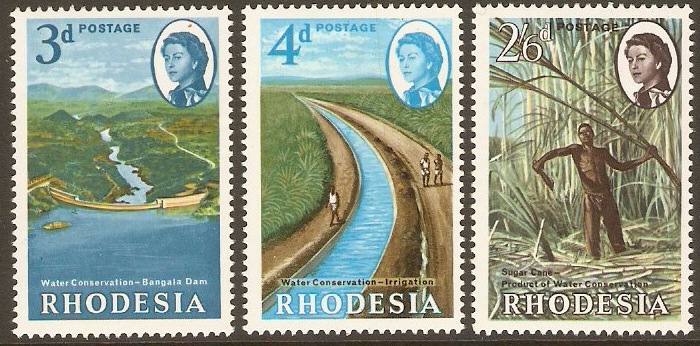 Rhodesia 1965 Water Conservation Set. SG354-SG356.