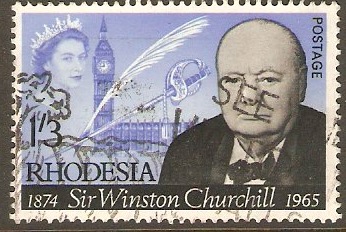 Rhodesia 1965 Churchill Commemoration Stamp. SG357.