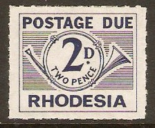 Rhodesia 1965 2d Deep blue-Postage Due. SGD9.