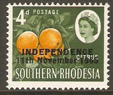 Rhodesia 1966 4d Independence Series. SG363.