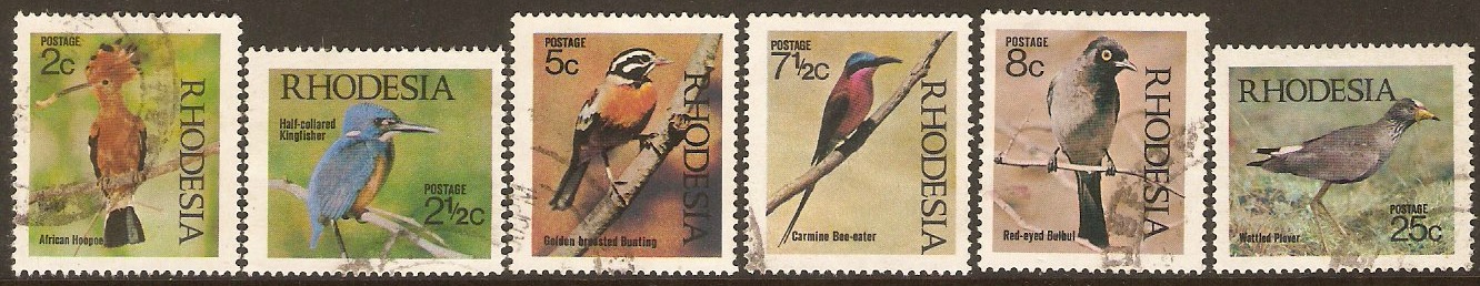 Rhodesia 1971 Birds of Rhodesia Set. SG459-SG464.