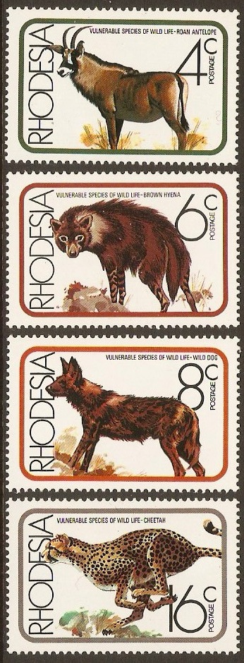 Rhodesia 1976 Vulnerable Wildlife Set. SG529-SG532.