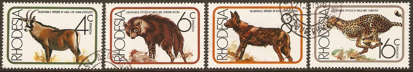 Rhodesia 1976 Vulnerable Wildlife Set. SG529-SG532.