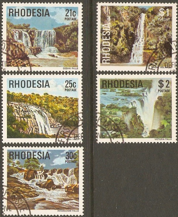 Rhodesia 1978 Waterfalls Set. SG565-SG569.