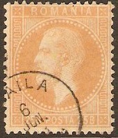 Romania 1872 25b Orange-buff. SG110.