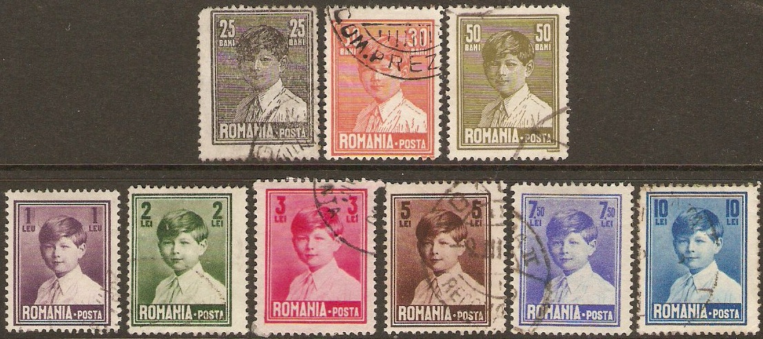 Romania 1928 King Michael Set. SG1080-SG1088.
