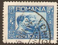 Romania 1931 10l Blue. SG1203.