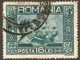 Romania 1931 16l Blue-green. SG1231.