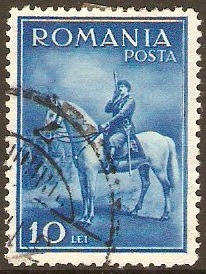 Romania 1932 10l Blue. SG1248.